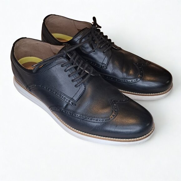 Cole Haan Mens Original Grand Wingtip Oxford C26469 Shoes Black Size 11 - Picture 6 of 10